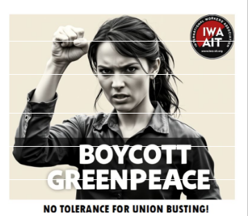 Fagforeningsknusing vender tilbake til Greenpeace!