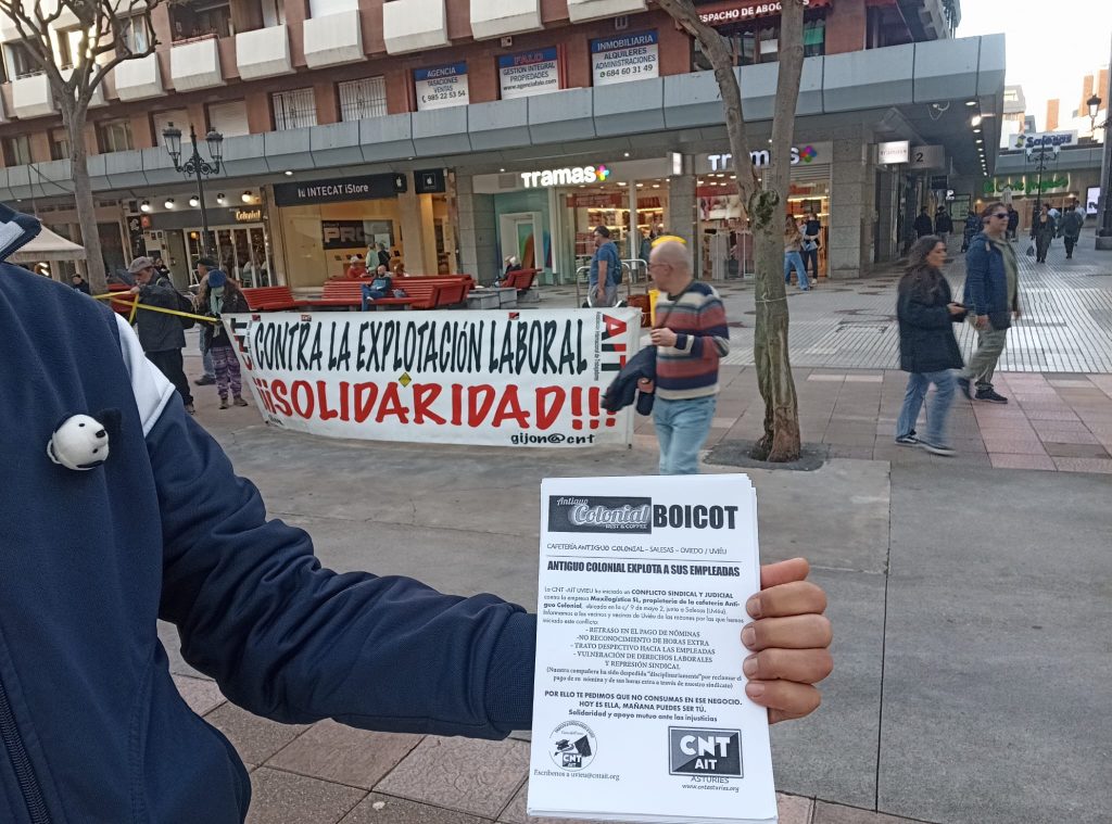 Continúa la lucha sindical contra Antiguo Colonial en Uvieu