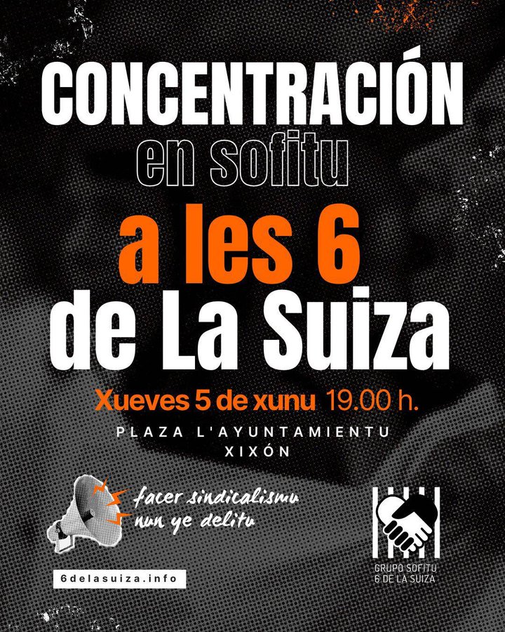 Solidaridad con les 6 de La Suiza