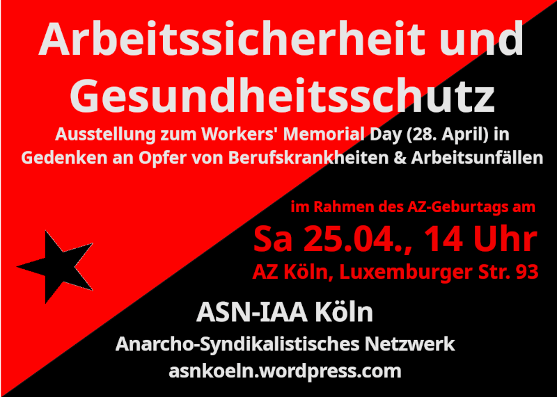Ausstellung zu Arbeitssicherheit und Gesundheitsschutz (25.04.)