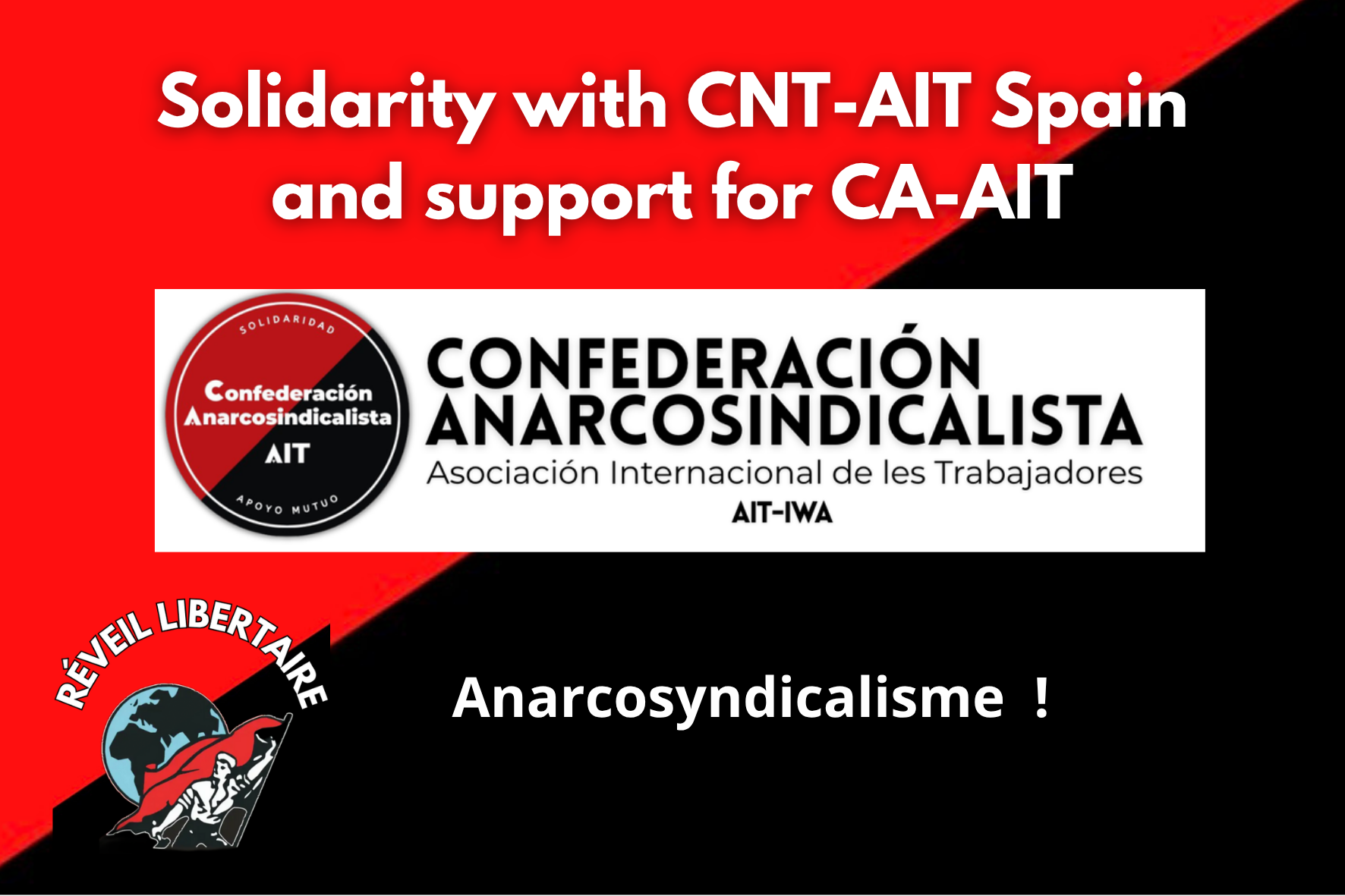 Solidarity with CNT-AIT Spain and support for CA-AIT
