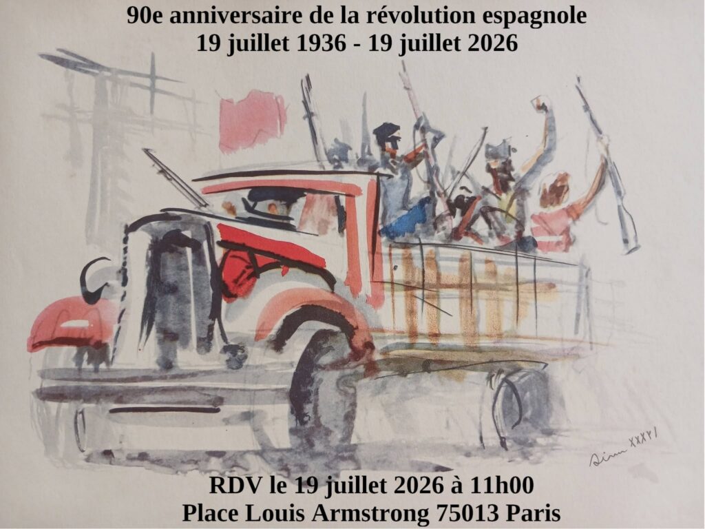 19 juillet 1936 – 19 juillet 2026 : 90ème anniversaire de la Révolution espagnole
